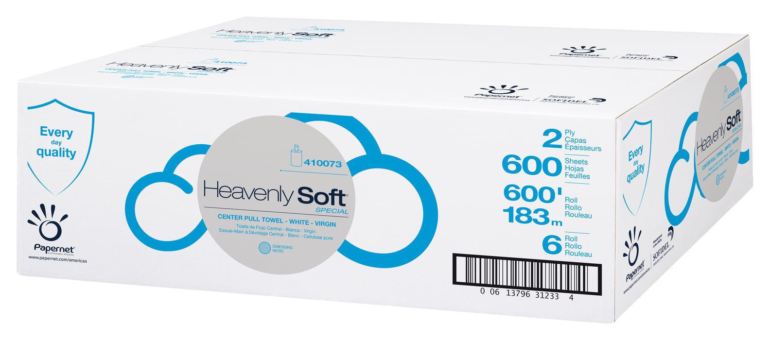 Heavenly Soft Special Center Pull Towel - 2-Ply - White - (6/CS)