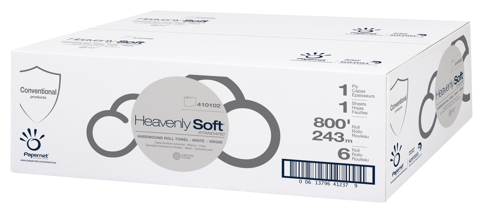 Heavenly Soft Standard Hardwound Roll - 1-Ply - White - (6/CS)