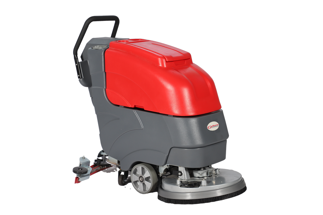 20" Battery Powered Walk Behind Auto Scrubber With Brush & Pad Driver - 13 GAL Solution Tank / 15 GAL Recovery Tank - (2) 12V 100 Ah Batteries