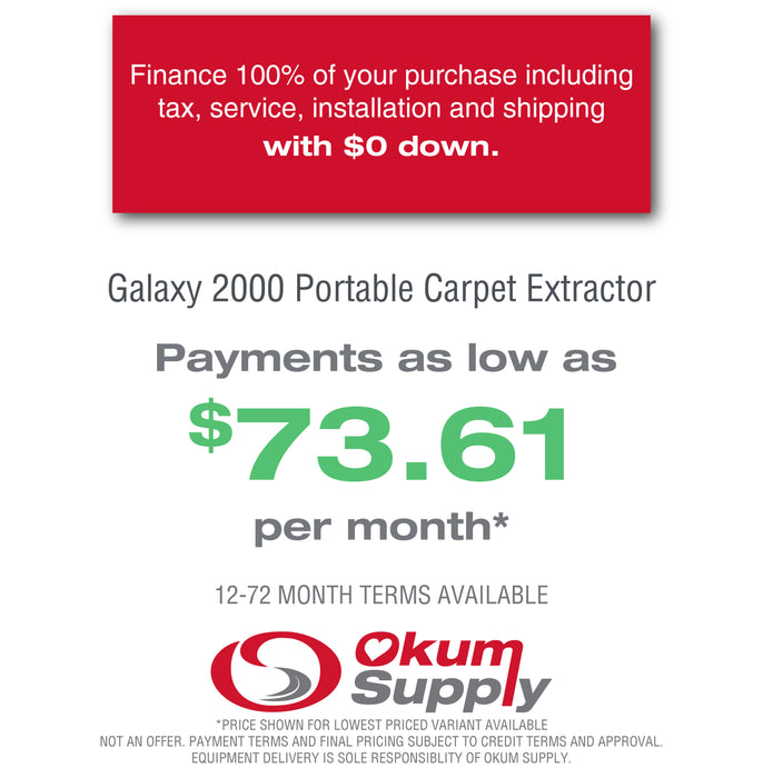 Galaxy 2000 Portable Carpet Extractors - In Stock | Financing Available