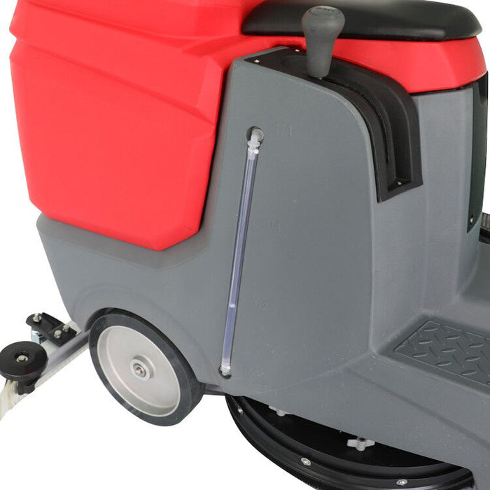 23" Battery Powered Ride-On Auto Scrubber With Brush & Pad Driver - 26 GAL Solution Tank / 29 GAL Recovery Tank - (2) 12V 120 Ah Gel Batteries