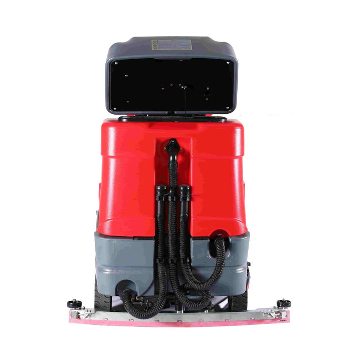 34" Battery Powered Ride-On Auto Scrubber With Brush & Pad Driver - 40 GAL Solution Tank / 42 GAL Recovery Tank - (4) 6V 200 Ah Gel/AGM Batteries