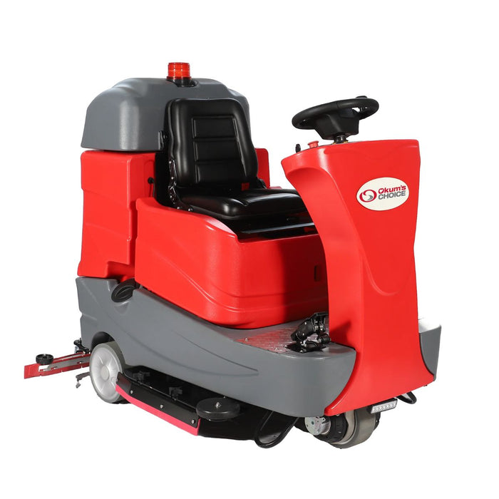 34" Battery Powered Ride-On Auto Scrubber With Brush & Pad Driver - 40 GAL Solution Tank / 42 GAL Recovery Tank - (4) 6V 200 Ah Gel/AGM Batteries