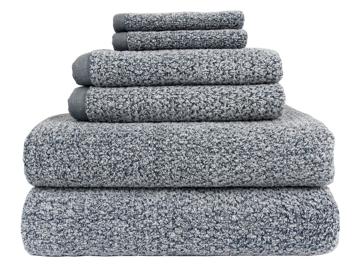 Everplush 4-Piece Marble (White and Grey) Cotton Quick Dry Hand